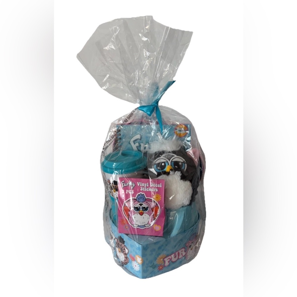 Limited Edition Furby Hasbro Valentines Easter Day Blue Gift Basket 2024